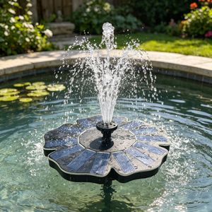 Jovtop Solar <b>Floating</b> Fountain 24V <b>Plastic</b> Garden Water Feature Combo Spray Low Pressure Pond Decor - Product Image 1