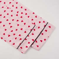 Pyjamas pour femmes, ensembles de vêtements de nuit de Noël, imprimé cœur mignon, manches longues, tissu satiné, saison printemps-été