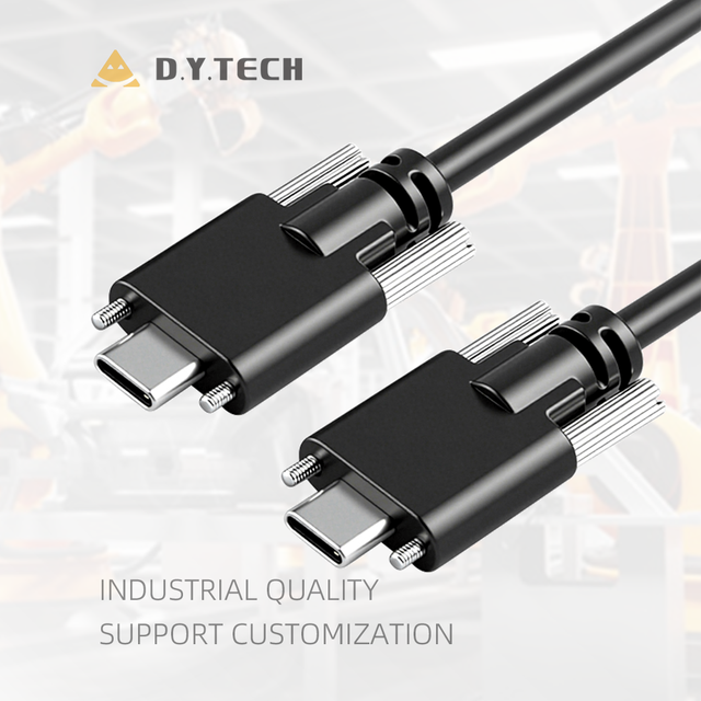 OEM Type-C Male to Male USB3.2 Data Cable with Single Double Nuts Can Be Fixed Panel 10Gbp100W Type-C USB3.2 Cable