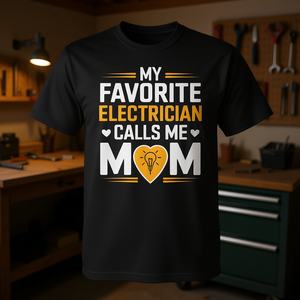 Camiseta con la frase: Mi electricista favorito me llama mamá - Product Image 3