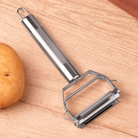 2-in-1 RVS handmatige keukenhulpjes duurzame metalen snijder schiller fruit groenten multifunctionele maïs fruit snijder