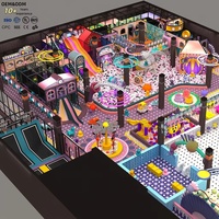 Equipo de Juego Interior Directo de Fábrica, Temática de Circo y Carnaval, Tobogán Ondulado, Piscina de Pelotas, Túnel de Puntos, Trampolín, Carrusel