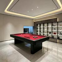 Table de billard professionnelle de luxe 9FT en marbre et ardoise avec cadre en bois massif, personnalisable, modèle 2026, à vendre