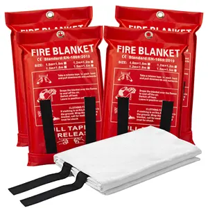 1m X 1m Flame Retardant Safety Fireproof Emergency Fiberglass Fire Blanket For Home Kitchen