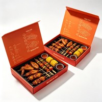 Boîte de transport pour barbecue à impression numérique en gros, ensemble de grillades en promotion pour événements de jardinage, pique-niques, fêtes, emballage à emporter, boîte de haute qualité