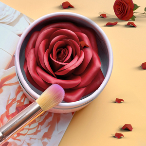 Bán buôn 3D Rose cánh hoa Blush trang điểm sắc tố cao lâu dài 4 màu sắc cao <span class=keywords><strong>Highlighter</strong></span> trang điểm Blush - Product Image 5