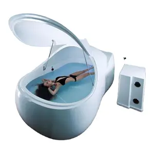 Dense salt water floats clients as the surrounding pod water therapy spa bed sensory deprivation tank supplier