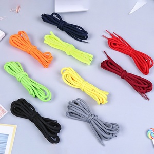 Lacets ronds en polyester de 5 mm pour la randonnée en plein air, les sports, le basketball, noirs, vente en gros par le fabricant - Product Image 3