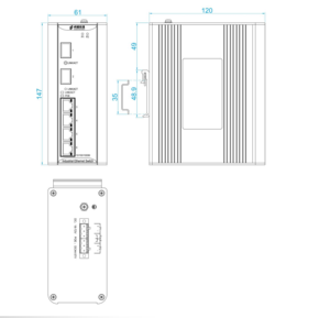 Switch Industrial POE+ de 8 Puertos, 10/100Mbps, Entrada de Alimentación Dual, IP40, para Tráfico y Seguridad, Soporte OEM/Al Por Mayor - Product Image 2