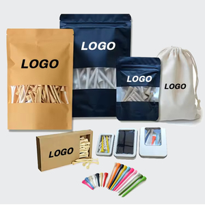 Golfball und Tee Geschenkset mit Individuellem Logo Leder-Etui Tasche Bambus-Holz Personalisiertes Premium-Zubehör für Golfer - Product Image 6