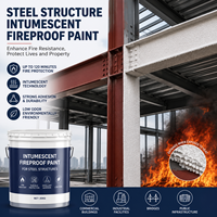 Peinture ignifuge intumescente pour structures en acier, type mince et épais, revêtements ignifuges, application au pinceau, peinture ignifuge