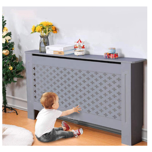 De MDF de madera tradicional Cruz diseño moderno ajustable gris pintado ajustable radiador cubierta de - Product Image 5