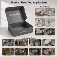 Boîte d'emballage pour l'expédition de vêtements en e-commerce, en carton ondulé E-Flute gris, auto-scellante, avec impression personnalisée et logo