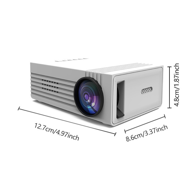 A6 Portable LED Projector Android 9 Hot Yellow & White USB Power Supply Remote Control Cross-Border Compatible Multiple Devices