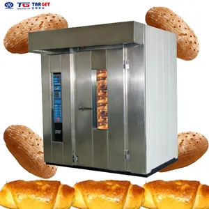 Automatic biscuit bread and pastry baking equipment adjustable rotary gas oven