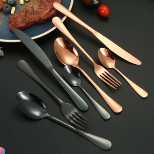 Juego de Cubiertos de Acero Inoxidable YF 1010, Cubiertos Dorados de Oro y Plata al por Mayor - Product Image 3