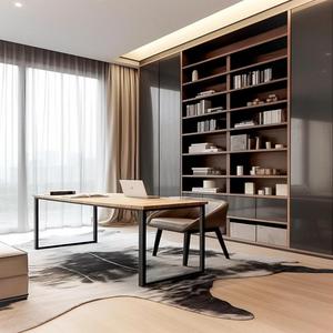 Kit de bureau modulaire en kit avec plateau de clavier silencieux extractible pour maison de location à l'étranger et espace d'étude autonome - Product Image 1