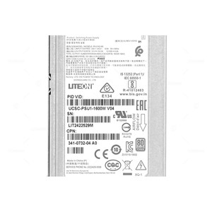341-0732-04 ALIMENTATION ÉLECTRIQUE 1600W AC 80 PLUS PLATINUM POUR HX240C UCS C240 M4 M5 Reconditionné - Product Image 4