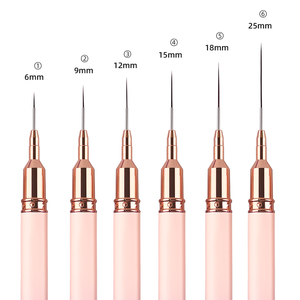 Pinceau de peinture rond en métal pour l'art, le bricolage, le dessin de lignes, de rayures, de fleurs, le gel UV, outils de peinture - Product Image 4