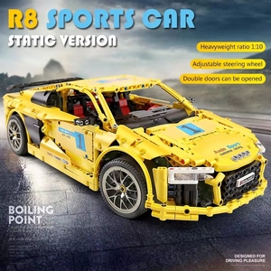 Mould King 13127 MOC 1:10 R8 Supercar, Bloques de Construcción, 1896 Piezas, Ladrillos, Coche de Carreras, Modelo Estático, Juguetes Educativos para Niños, Regalo - Product Image 4