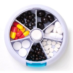 Boîte organisateur de pilules ronde pour 7 jours - Boîte de rangement de médicaments rotative à pression pour comprimés et pilules - Product Image 6