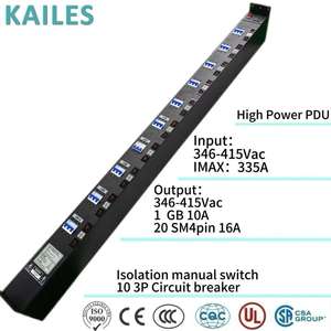 KAILES 335A 3상 수냉식 채굴 PDU 중형 채굴 PDU, 원격 모니터링 기능이 있는 스마트 전력 분배 장치 - Product Image 6