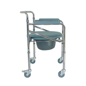 <span class=keywords><strong>Chaise</strong></span> <span class=keywords><strong>de</strong></span> toilette pliable pour <span class=keywords><strong>transfert</strong></span> <span class=keywords><strong>de</strong></span> patients médicaux avec roulettes pour personnes âgées - Product Image 2