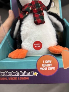 Peluche Parlante e Registrante <span class=keywords><strong>a</strong></span> Forma di Pinguino con Musica e Danza - Giocattolo Elettronico per Regali e Divertimento dei Bambini - Product Image 5