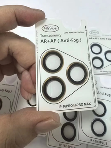 Película Protectora de Metal para Lente de Cámara Calidad AAA HD Transparente para Teléfonos Móviles <span class=keywords><strong>iPhone</strong></span> 16 Pro 15 Pro Max 14 13 <span class=keywords><strong>12</strong></span> - Product Image 4