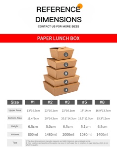 Caja Bento Desechable de Papel para Comida en Vuelo, con Relieve, para Preparar Comidas, Ideal para <span class=keywords><strong>Sushi</strong></span>, Práctica para Llevar Comida para Llevar - Product Image 2