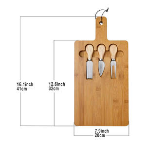 Plateau de service à fromage multifonctionnel magnétique avec couteau à charcuterie et manche en bois - Product Image 5