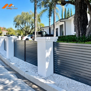 Cerca Horizontal de Aluminio Negro para Exteriores de Casas Modernas — Anticorrosión, Resistente a la Intemperie por 20 Años, Tamaño Personalizado Disponible - Product Image 3