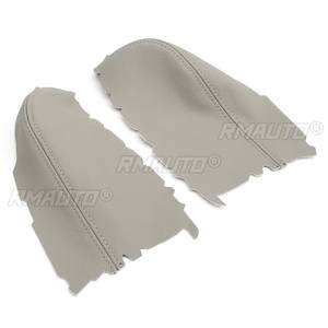 2 Piezas, Nuevas Cubiertas de Reposabrazos para Panel de Puerta Delantera de Cuero Real para Honda Pilot 2009 2010 2011 2012 2013, Gris/Beige/Negro - Product Image 3