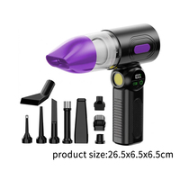 Aspirateur de voiture multifonctionnel sans fil en ABS, alimenté par batterie USB, portable, double usage, silencieux, pour la maison et les animaux domestiques
