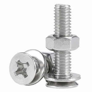 Juego de tornillos y tuercas de máquina de cabeza plana cruzada de acero inoxidable 201 con resorte plano M1.6 M2 M2.5 M3 M3.5 - Product Image 4