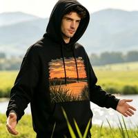 Sweat-shirts en coton personnalisés pour hommes, de marque de luxe, avec impression par transfert thermique sur film.