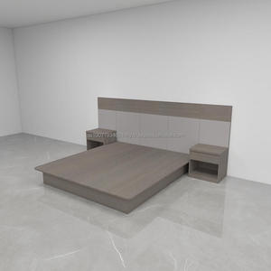 Juego de Dormitorio Moderno Comercial de Bajo Costo, Cama de Madera Personalizada, Mesitas de Noche, Mueble para TV, Armario para Hoteles y Apartamentos de 3 Estrellas - Product Image 1