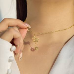 Collier pendentif cheval du zodiaque chinois en <span class=keywords><strong>argent</strong></span> S925 avec chaîne à maillons et zircone 5A, Dylam Lucky 2026, Bonne année, pour cadeau ou usage quotidien - Product Image 5