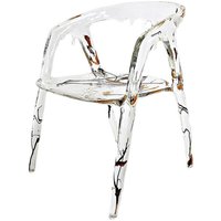 Chaise de designer en verre transparent de luxe léger, forme irrégulière Goutte d'eau glacée, siège en cristal décontracté, mobilier d'intérieur