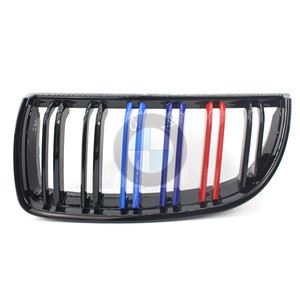 กระจังหน้าทรง M สีดำเงาแบบเส้นคู่ สำหรับ BMW E90 E91 ผลิตจากพลาสติก ABS สำหรับรถยนต์ซีรีส์ 3 ปี 2006 2008 - Product Image 2