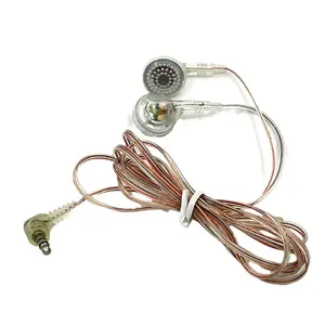 Prison Transparent Earphones Crystal Cable In Ear Universal IOS Android Phone MP3 Wired Radio Earphone Headphones Earplugs
