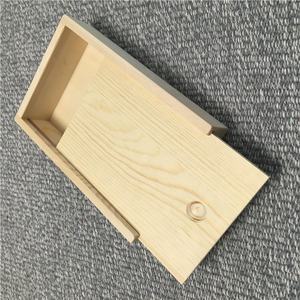 Venta al por mayor caja de madera sin terminar recuerdo y almacenamiento de regalos con tapa deslizante para decorar y personalizar la caja de embalaje - Product Image 2