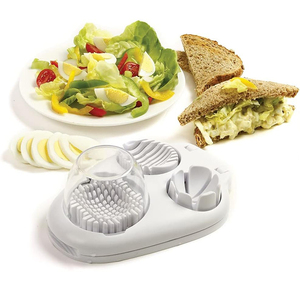Trancheuse multifonctionnelle pour œufs durs Fruits mous Légumes Trancheuse 3 en 1 en acier inoxydable pour œufs Fraise - Product Image 1