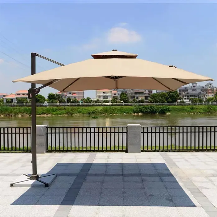 Açık alüminyum plaj şemsiyesi standı özel güneşlik reklam bahçe veranda şemsiye