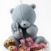 Bougie parfumée en cire de soja naturelle Teddy Bear, couleur personnalisée, petite production, aromathérapie, cadeau, décoration, bougie originale à vendre
