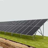 Système de support solaire au sol en acier au carbone, structure de montage photovoltaïque pour le support des panneaux solaires