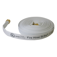 Tuyau d'incendie homologué UL, 250 psi, 1,5 pouce, 30 m, simple gaine, doublure EPDM, pour la lutte contre l'incendie, avec raccords américains en laiton/aluminium