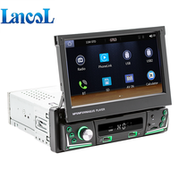 Lancol 9606C 1Din 7 pouces autoradio Android Auto avec écran rétractable LCD Lecteur MP5 Stéréo 1+16/2+32BT/GPS/WIFI Carplay MP3