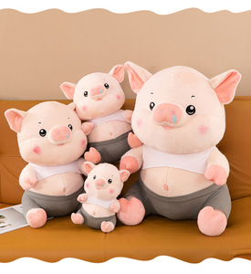 Peluche a forma di maialino grasso dei <span class=keywords><strong>cartoni</strong></span> <span class=keywords><strong>animati</strong></span>, imbottito in cotone PP, per bambini e bambine 8-13 anni, cuscino da abbraccio per dormire, vendita all'ingrosso per l'esportazione - Product Image 6
