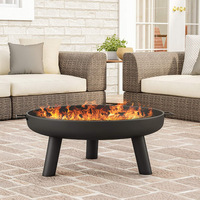 Réchaud à gaz portable RELENSO de 30 pouces pour jardin extérieur, style européen et américain, en métal avec revêtement en poudre, pour cour et allée, avec allumage